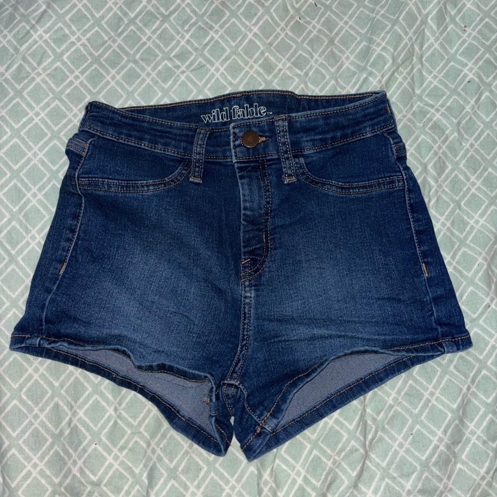 wild fable Dark Wash High-Rise Jean Shorts